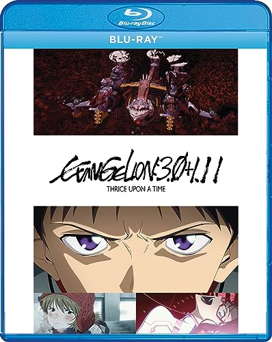 “Evangelion 3.0 & 1.11” Blu-ray cover featuring anime characters and mecha.