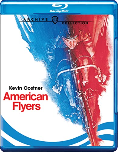 American Flyers" Blu-ray cover featuring cyclists and Kevin Costner’s name.
