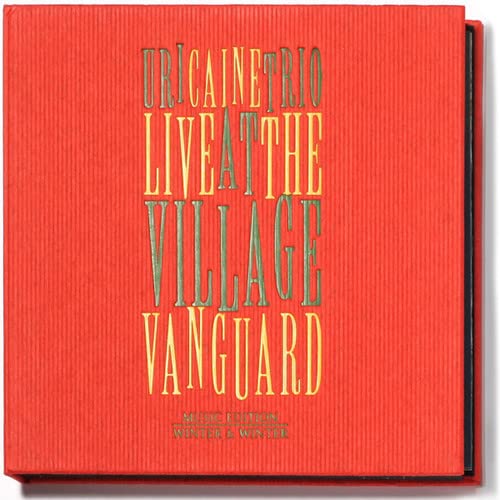 Red CD case with gold lettering: "Caine Uri Trio - Live at the Village Vanguard".