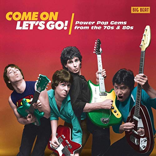 CD cover featuring four musicians with guitars on a red background.