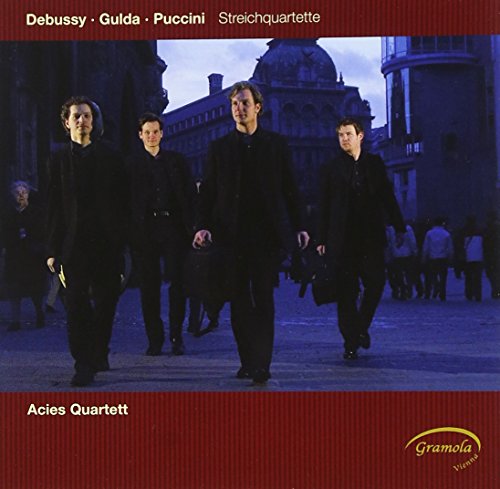 CD cover featuring four musicians walking towards the viewer, Vienna backdrop.
