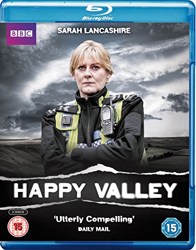 Happy Valley Series 1 Blu-ray cover featuring Sarah Lancashire as Catherine Cawood.