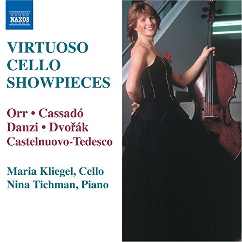 CD cover featuring a cellist, Maria Kliegel, with her instrument.