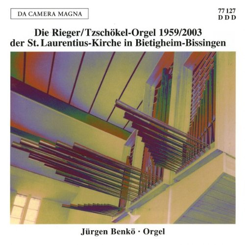 CD cover featuring a colorful, angled view of a pipe organ interior.
