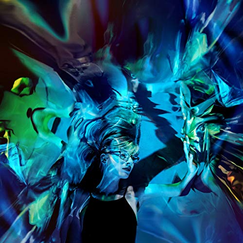 Album cover for Kelly Moran’s Ultraviolet, featuring a woman in blue light.
