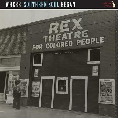 Black and white photo of the Rex Theatre for Colored People.
