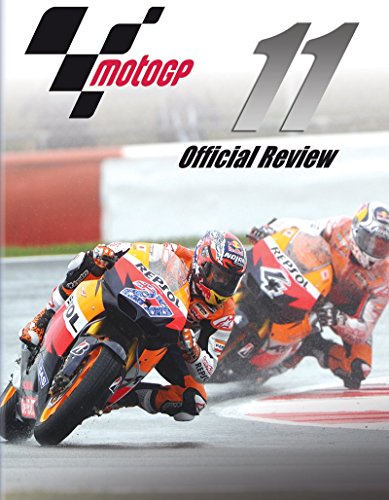 MotoGP 2011 Official Review DVD cover featuring two racers on motorcycles.