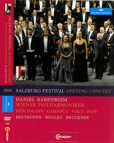 DVD cover: orchestra performing, soloist in foreground, Salzburg Festival 2010.