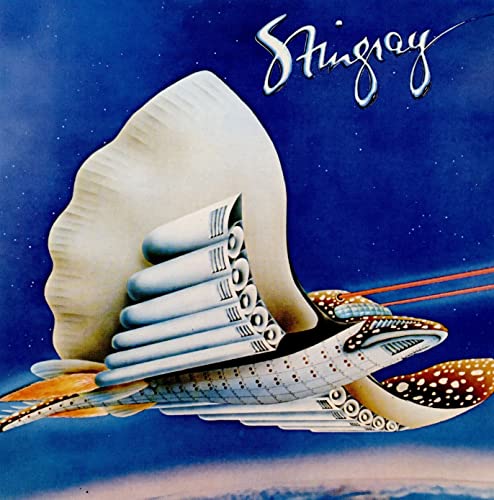 CD cover art: stylized stingray illustration with blue and purple background.