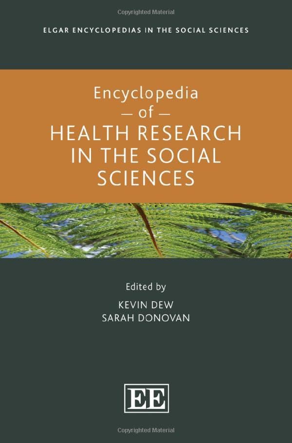 Encyclopedia of Health Research in the Social Sciences