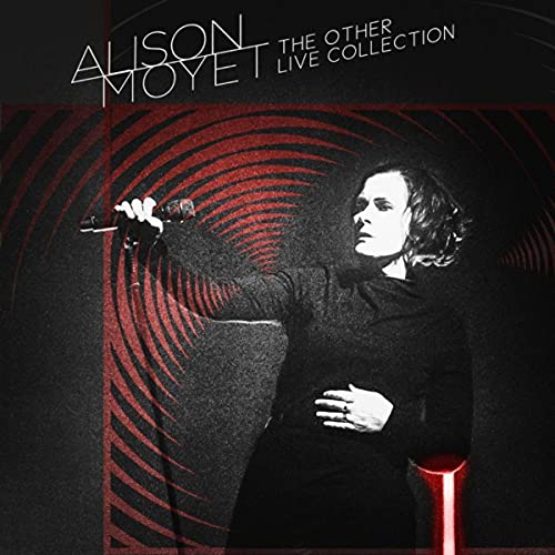 Alison Moyet album cover: singer with microphone, red spiral background.