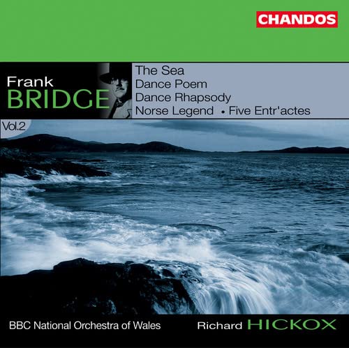 CD cover for Frank Bridge’s “The Sea” with ocean wave imagery.