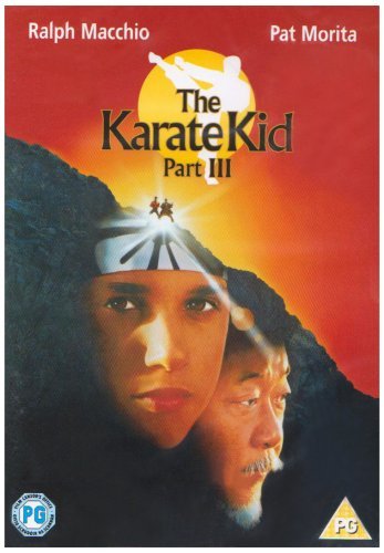 The Karate Kid Part III" DVD cover featuring Ralph Macchio and Pat Morita.
