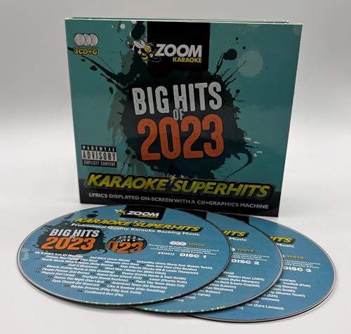 Karaoke CD+G triple pack with “Big Hits of 2023” cover art.
