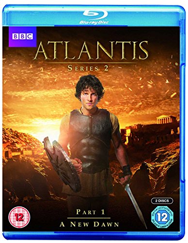 Blu-ray cover for "Atlantis" Series 2 Part 1, featuring a warrior.