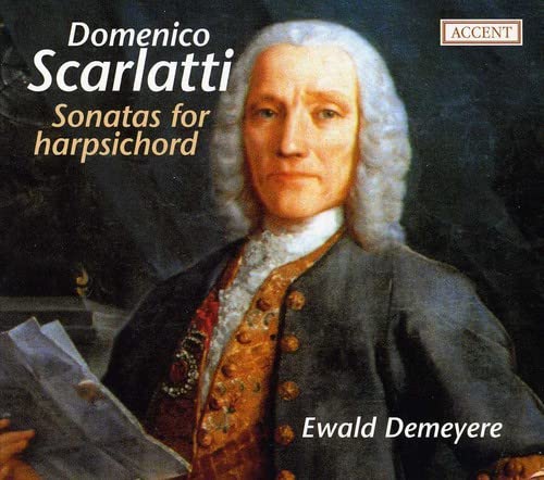 CD cover featuring a portrait of composer Domenico Scarlatti.