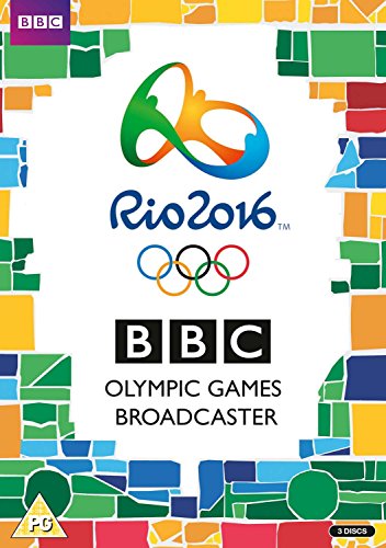 Rio 2016 Olympic Games DVD cover with BBC logo and colorful design.