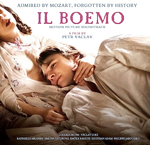 CD cover for "Il Boemo" soundtrack featuring a couple in historical dress.