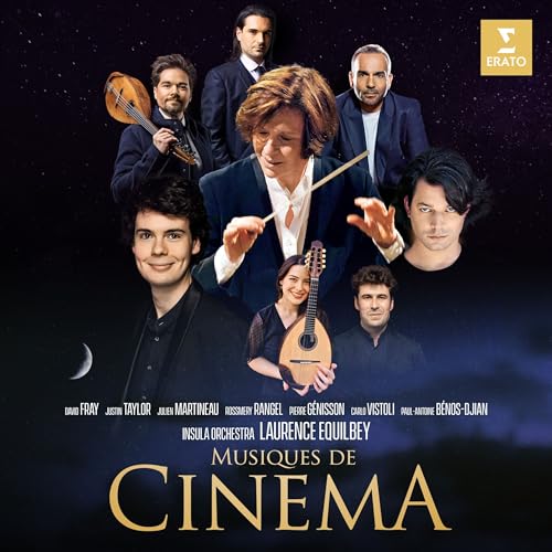 CD cover featuring a group of musicians and the text “Musiques de Cinema”.