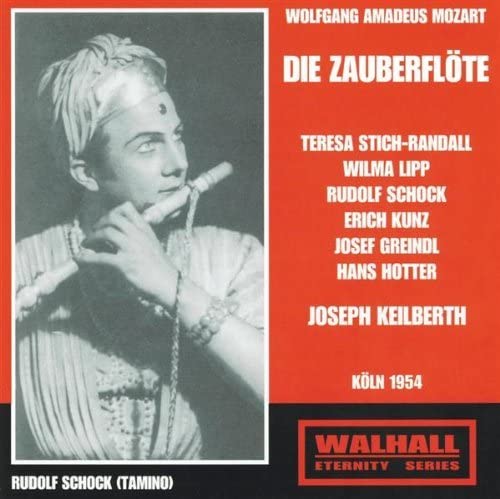 CD cover for Mozart’s *Die Zauberflöte* featuring a man with a turban.