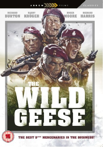 DVD cover for “The Wild Geese” featuring four men in military berets.