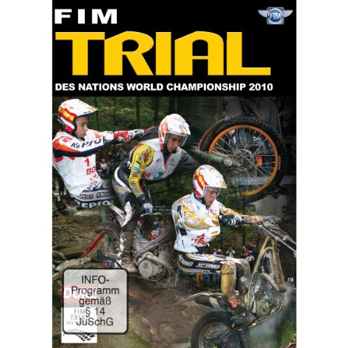 DVD cover for 2010 Trial Des Nations Championship, featuring motorcycle trials riders.