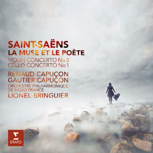 CD cover for Saint-Saëns’ “La Muse et le Poète” with a lone figure.
