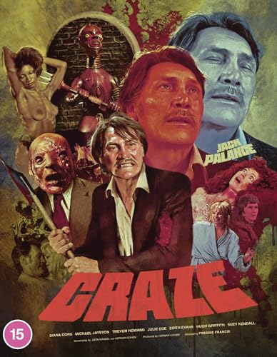 Craze" Blu-ray cover featuring distorted faces and a robotic figure in a chaotic scene.
