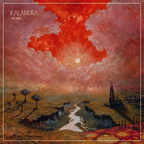 CD cover art: fiery red sky over a desolate, cracked landscape.