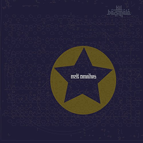 Dark blue CD cover with a gold circle and a dark star design.