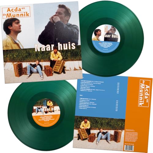 Vinyl record of Acda en de Munnik’s “Naar Huis” album, green discs and cover.