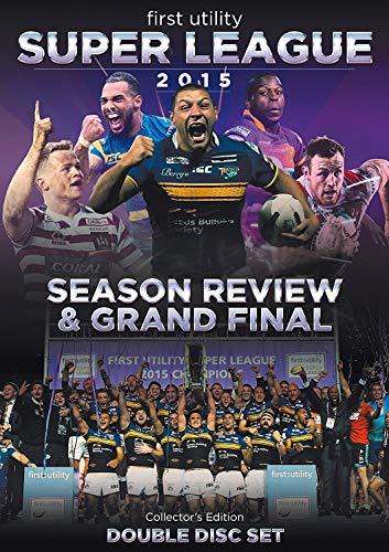 2015 Super League Season Review & Grand Final DVD cover with rugby players.