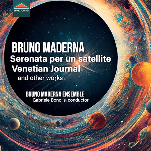 CD cover for Bruno Maderna’s “Serenata per un satellite” with space imagery.