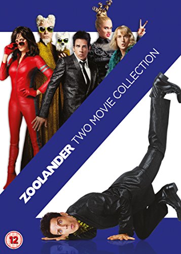 DVD cover featuring the cast of Zoolander 1 and 2 in a Z-shaped layout.