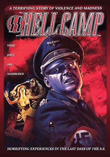 DVD cover for "Ss Hell Camp" featuring a Nazi officer and distressed figures.
