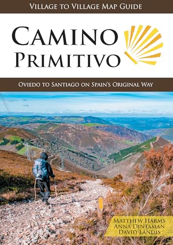 Book cover for “Camino Primitivo” hiking guide, featuring a mountain landscape.