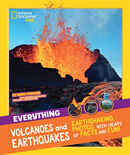 Book cover showing a volcanic eruption with lava flowing against a blue sky.