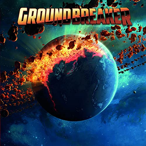 CD cover art depicting a fiery, fractured Earth with space debris.