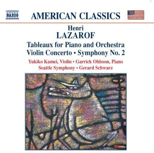 CD cover for Henri Lazarof’s compositions with abstract art.