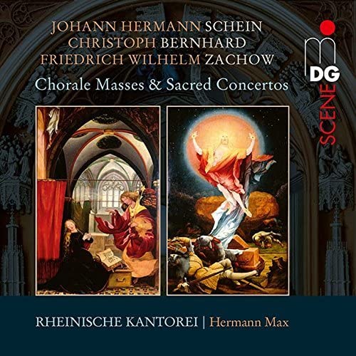 CD cover for Rheinische Kantorei’s “Schein: Chorale Masses & Sacred Concertos.”