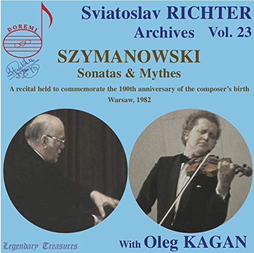 CD cover featuring portraits of pianist Sviatoslav Richter and violinist Oleg Kagan.