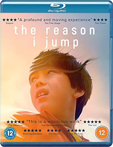 Blu-ray cover for "The Reason I Jump" featuring a child looking up.