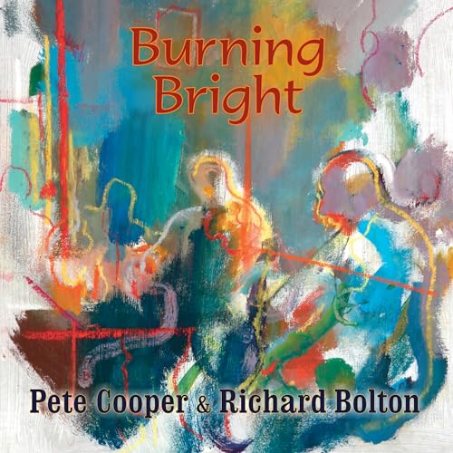 CD cover: abstract painting with figures, title "Burning Bright", artists named.
