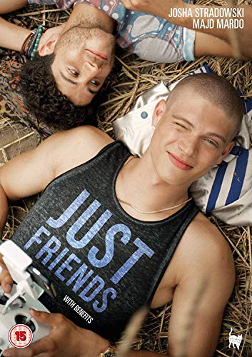 DVD cover for "Just Friends" featuring two young men lying in grass.