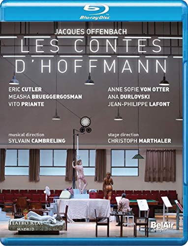 Blu-ray cover for "Les Contes D'hoffmann" opera, featuring a stage scene.