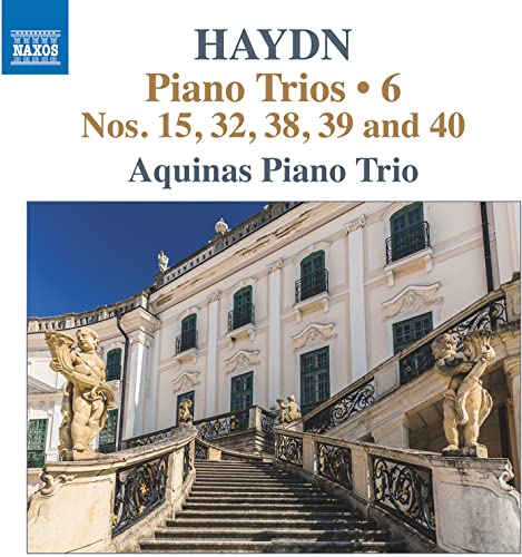 CD cover for Haydn piano trios featuring a grand palace exterior.