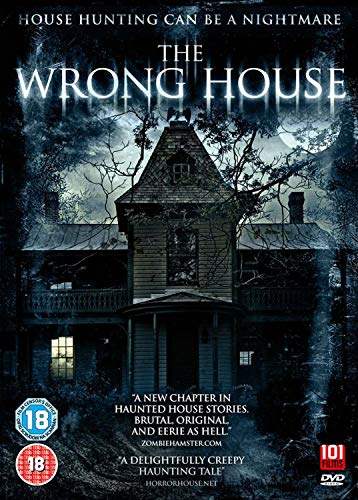 DVD cover for "The Wrong House" featuring a spooky, dark Victorian house.
