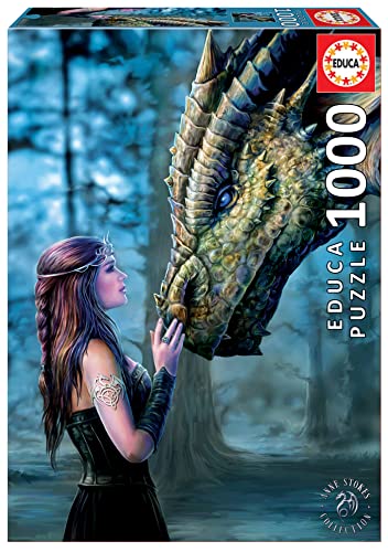 Educa Borrás 17099 Anne Stokes Fantastic Characters Educa Borras Once Upon of Time 1000 Piece Jigsaw Puzzle, Multi