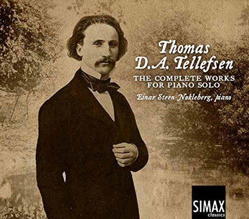 Sepia-toned CD cover featuring a portrait of composer Thomas D.A. Tellefsen.