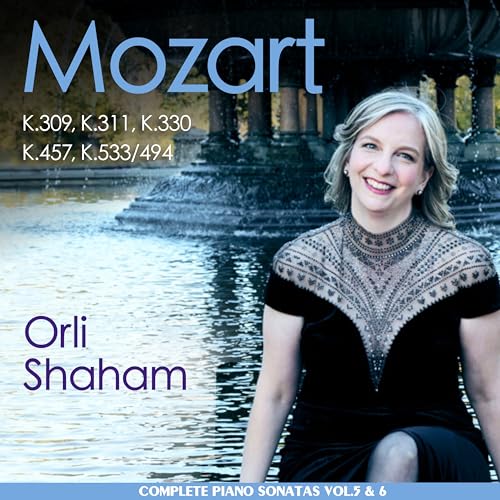 CD cover featuring pianist Orli Shaham and a fountain backdrop.